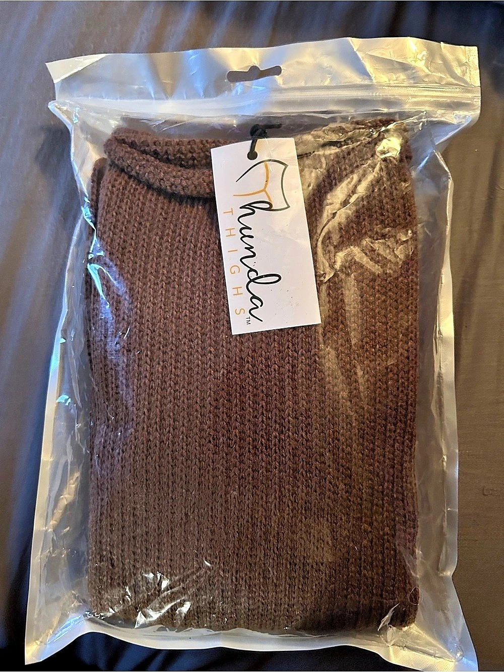 Thunda Thighs Original Thigh High Socks Brown NWT